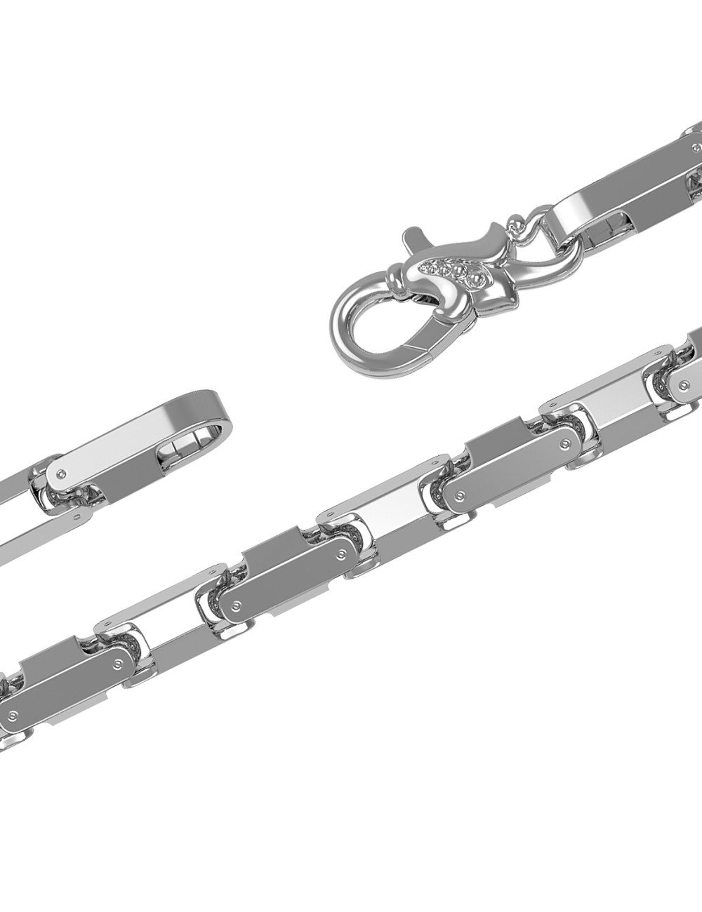 Цепь из белого золота