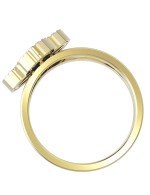 Кольцо из лимонного золота c бриллиантами и ониксом