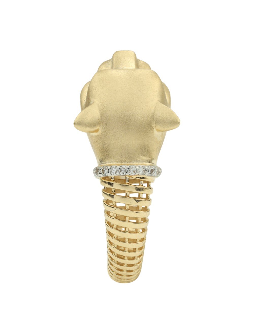 Кольцо из лимонного золота c бриллиантами