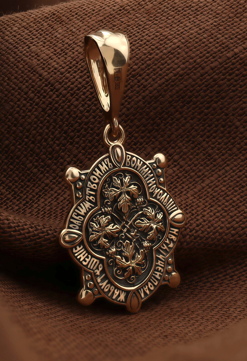 Образок из красного золота 585 пробы