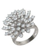 Кольцо из белого золота c бриллиантами