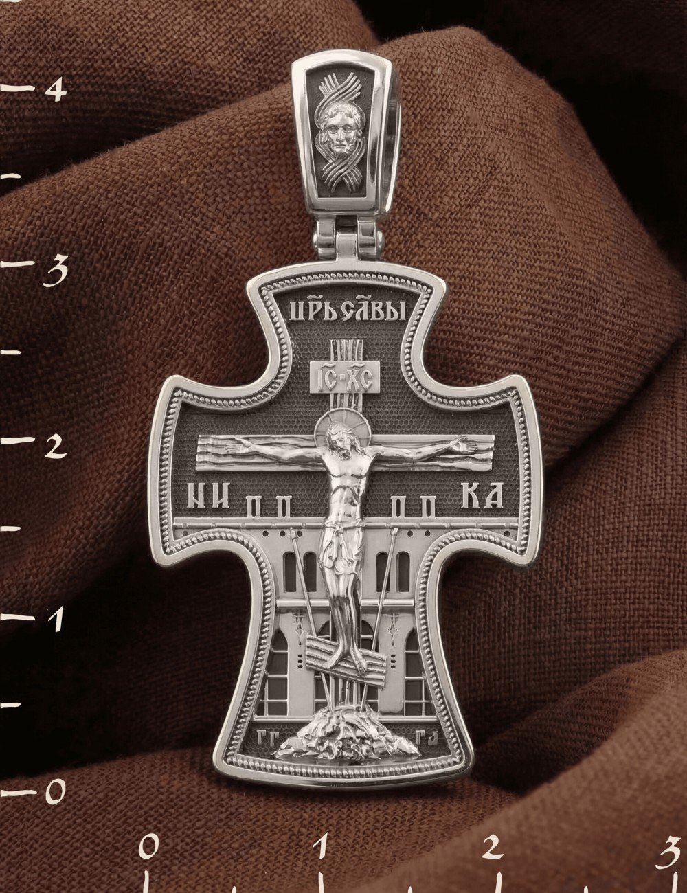 Крест из белого золота