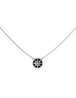 Колье из белого золота c бриллиантами и ониксом