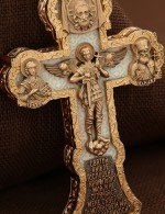 Крест из золота c бивнем мамонта