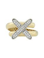 Кольцо из лимонного золота c бриллиантами