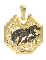 Подвеска из лимонного золота