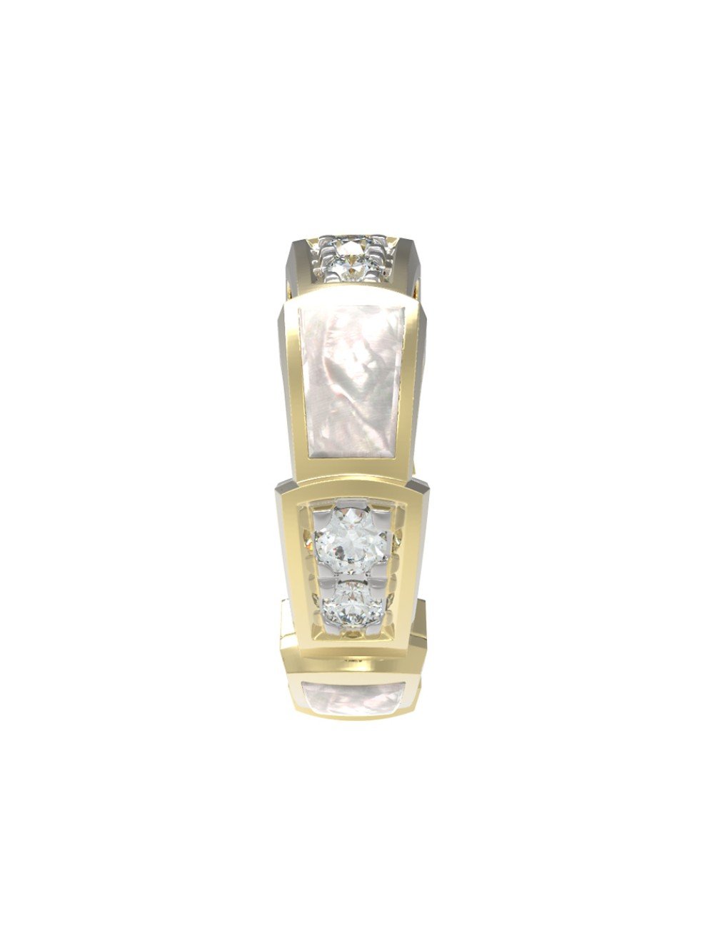 Подвеска из лимонного золота c бриллиантами и перламутром