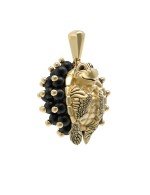 Подвеска из лимонного золота c эмалью и ониксом