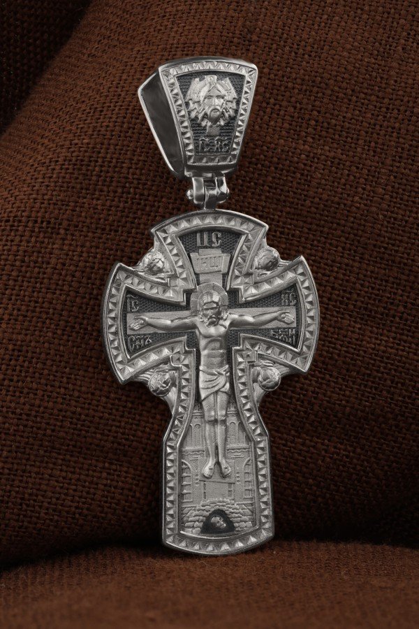 Крест из белого золота