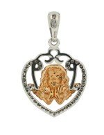 Подвеска из белого золота c бриллиантами