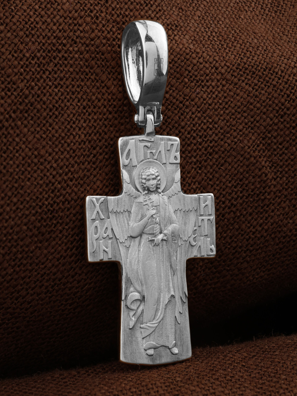 Крест из белого золота 585 пробы