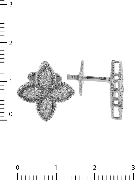 Серьги из белого золота 585 пробы c бриллиантами