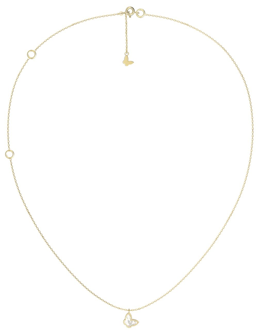 Колье из лимонного золота c перламутром