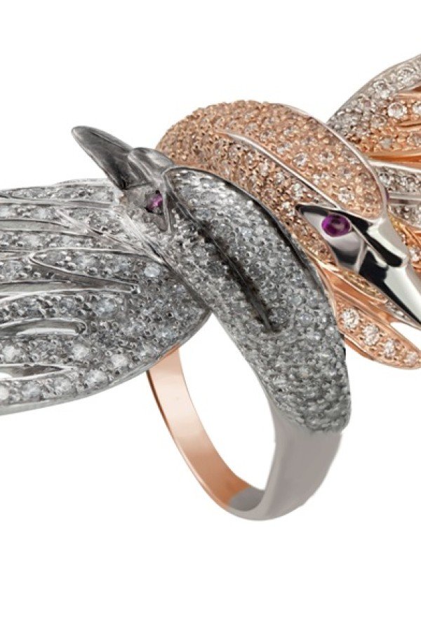 Кольцо из золота c фианитом