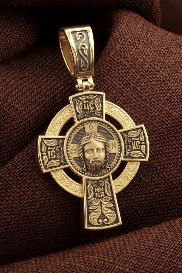 Крест из лимонного золота