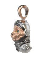 Подвеска из золота c эмалью, бриллиантами и рубином