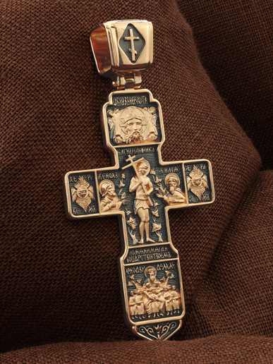 Крест из красного золота 585 пробы