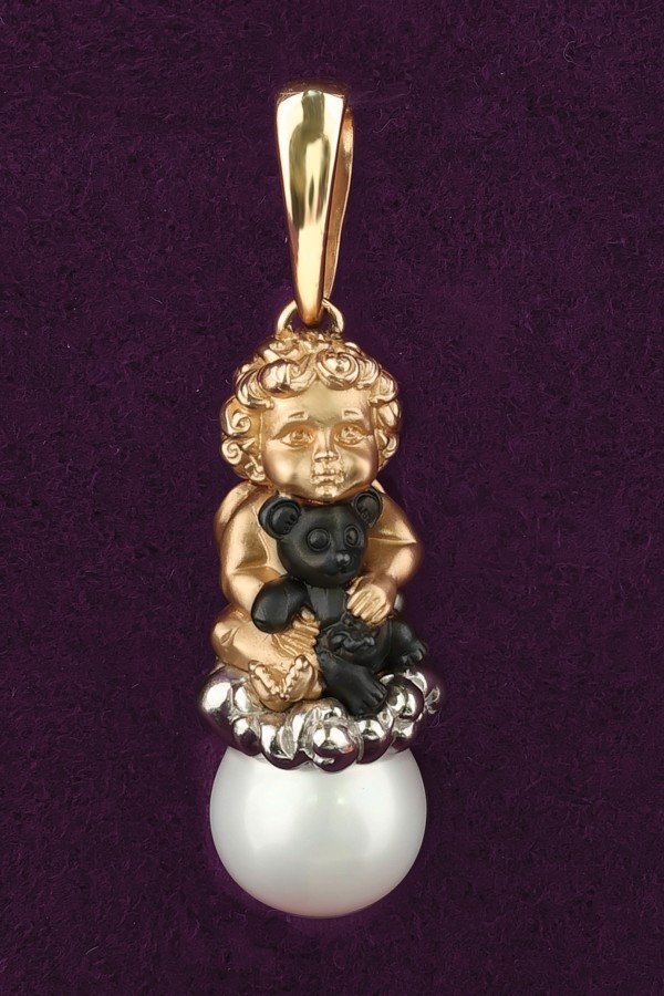 Подвеска из золота c жемчугом