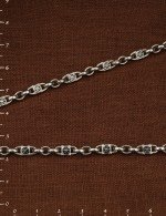 Цепь из белого золота c эмалью