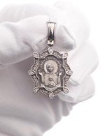 Образок из белого золота c бриллиантами