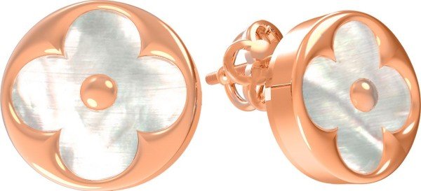 Серьги из золота c перламутром