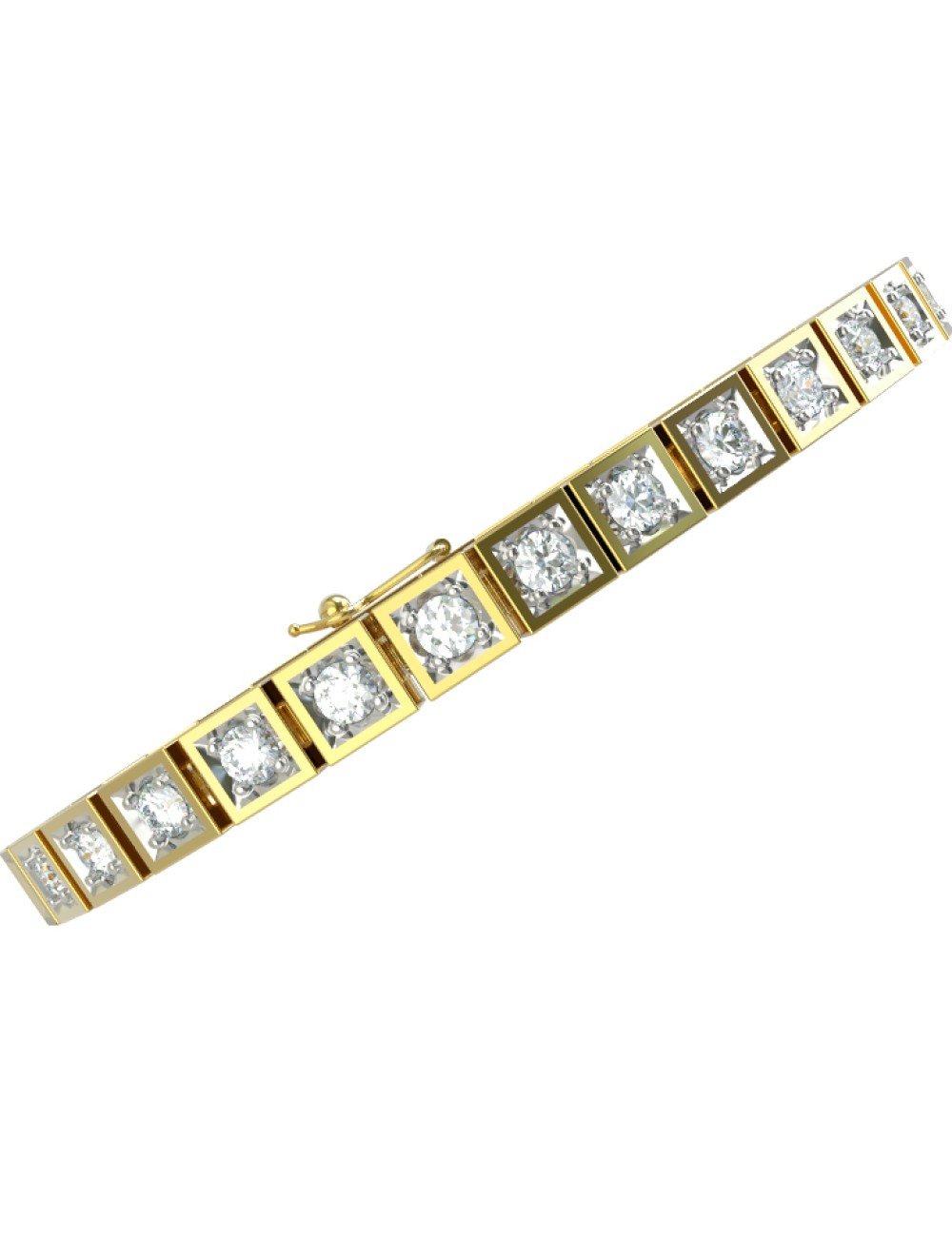 Браслет из лимонного золота c бриллиантами