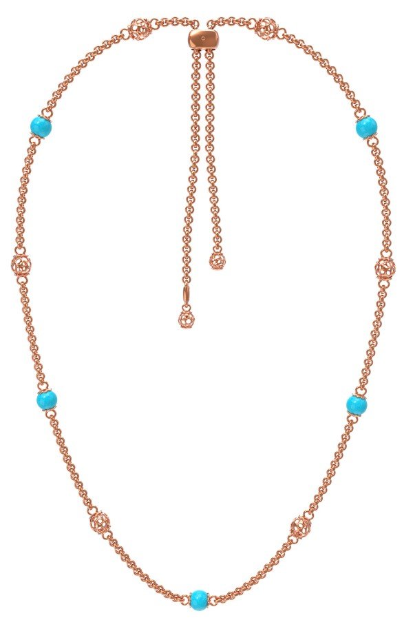 Колье из золота c бирюзой