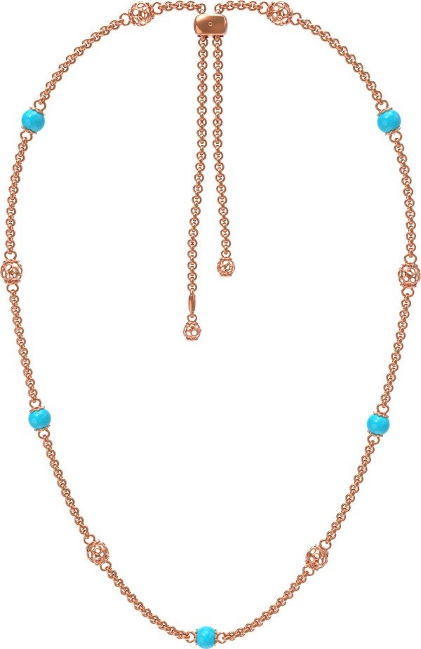 Колье из золота c бирюзой