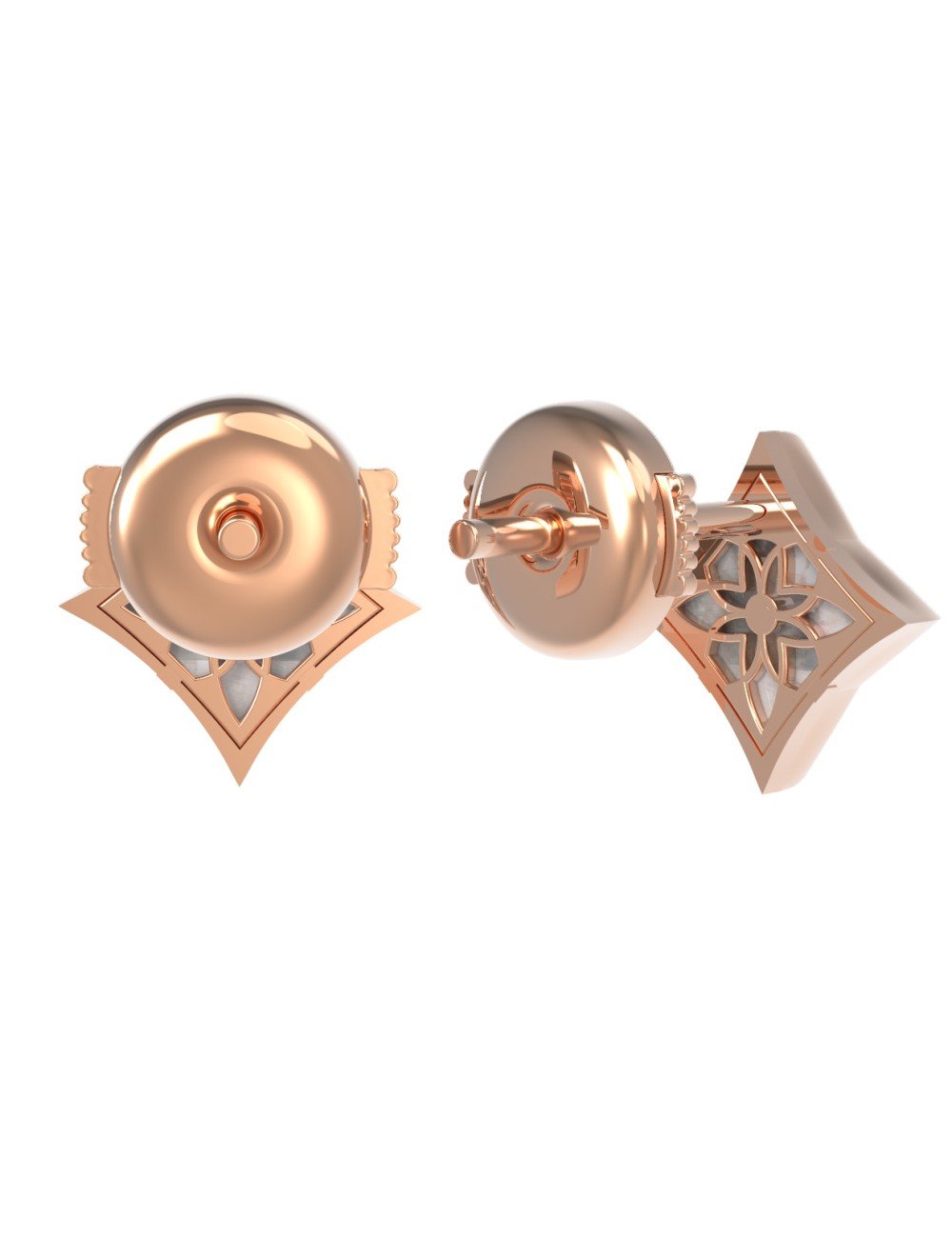 Серьги из золота c перламутром