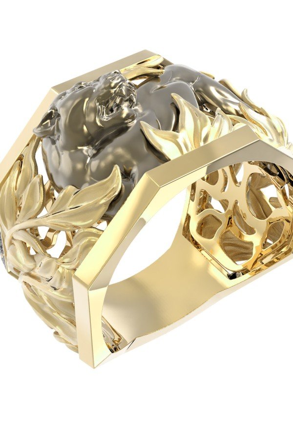 Кольцо из лимонного золота