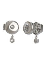 Серьги из белого золота c бриллиантами, лазуритом и перламутром