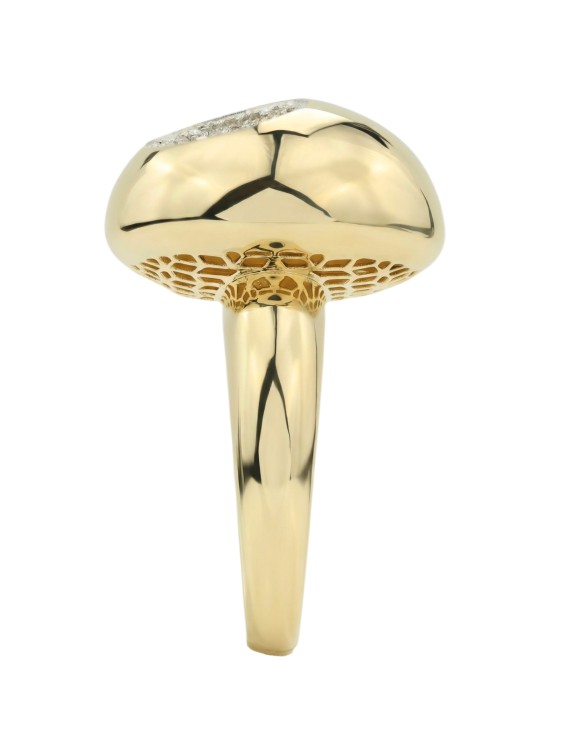 Кольцо из лимонного золота 585 пробы c бриллиантами