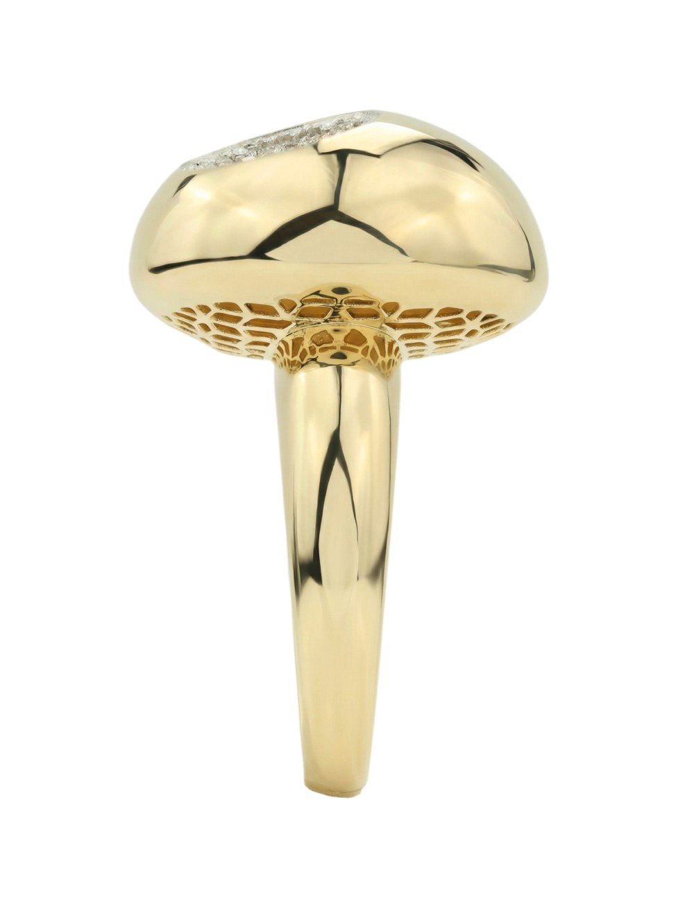 Кольцо из лимонного золота c бриллиантами