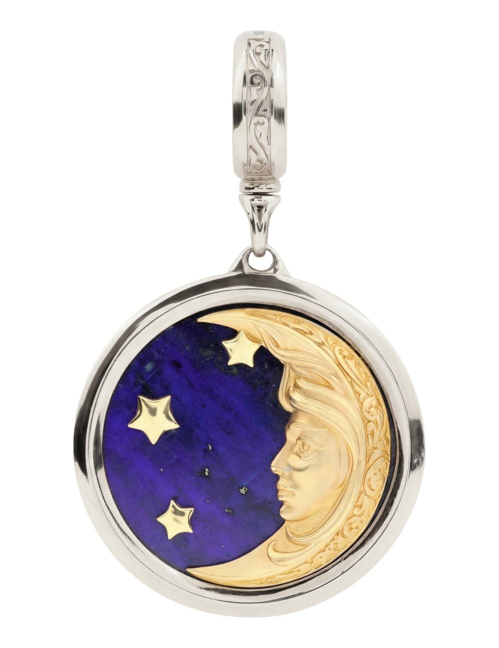 Подвеска из белого золота c лазуритом