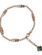 Браслет из золота c малахитом и перламутром