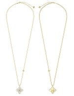 Колье из лимонного золота c бриллиантами и перламутром