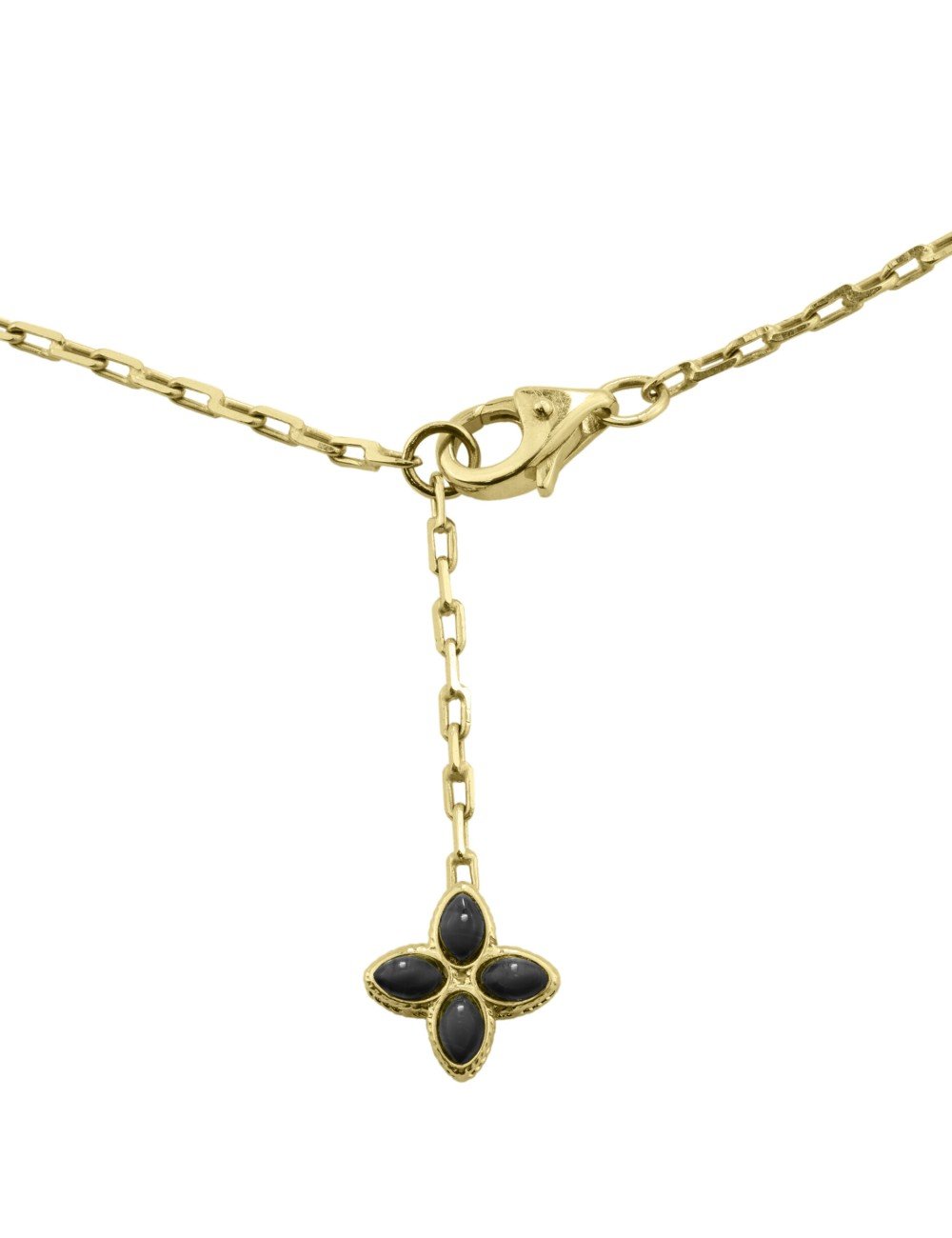 Колье из лимонного золота c бриллиантами и ониксом