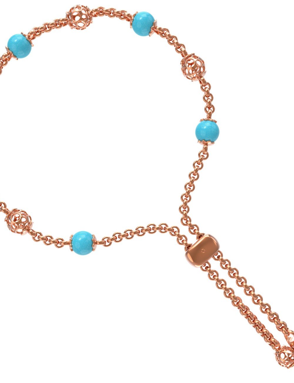 Браслет из золота c бирюзой