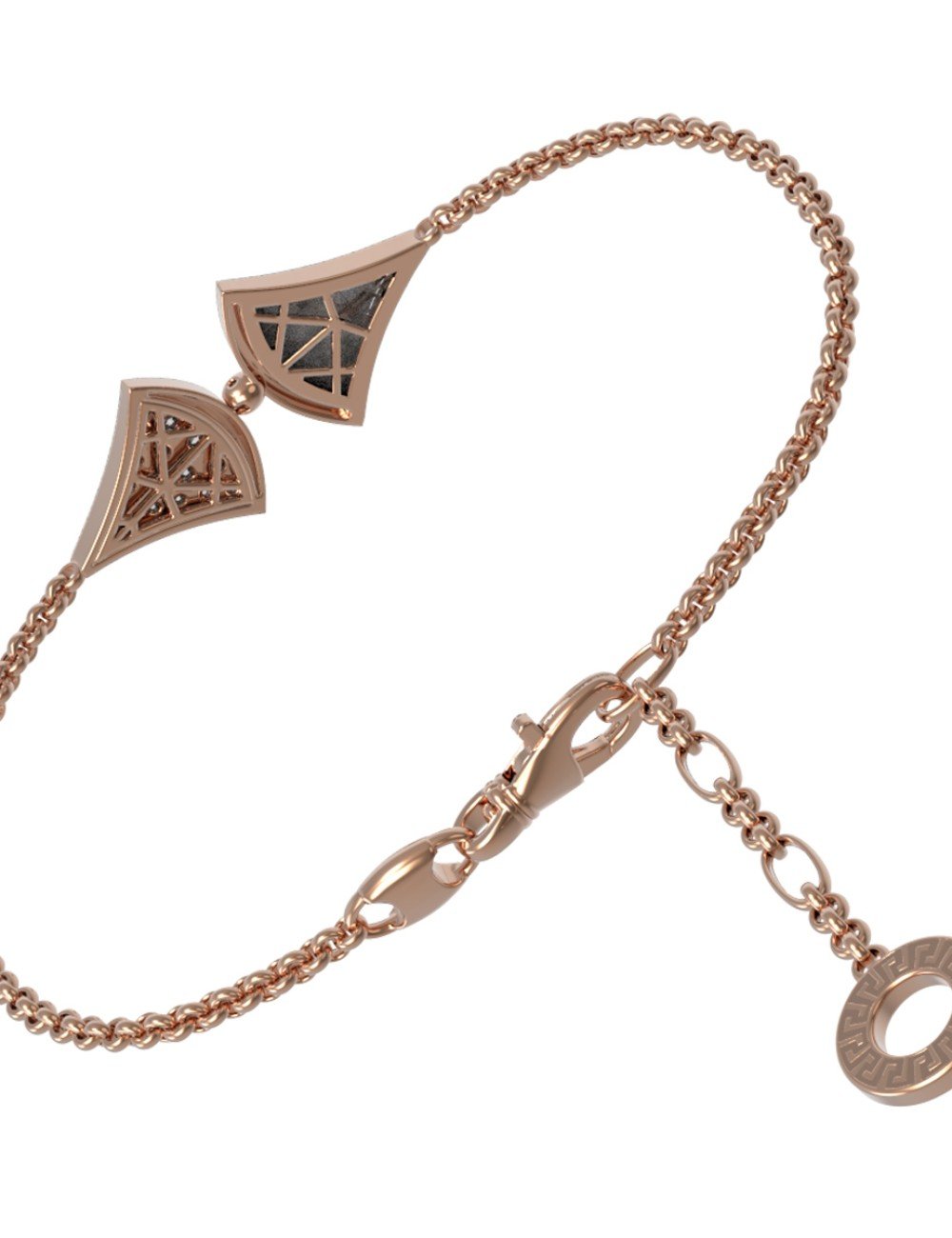 Браслет из золота c бриллиантами и перламутром