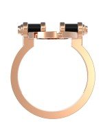 Кольцо из золота c бриллиантами и ониксом