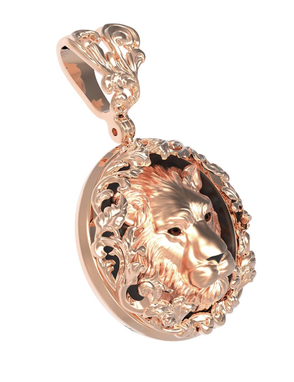 Подвеска из золота c эмалью и ониксом