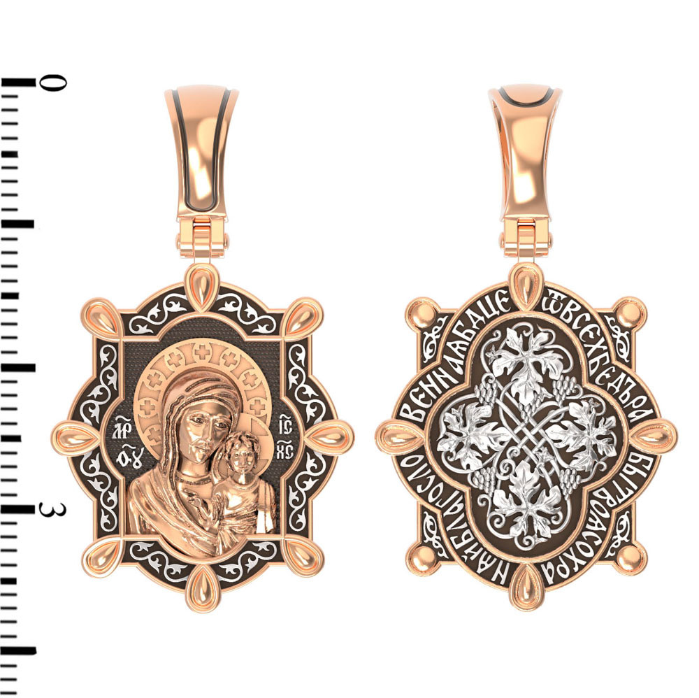 Образок из красного золота 585 пробы