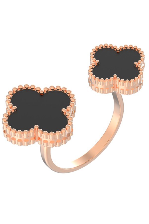 Кольцо из золота c ониксом