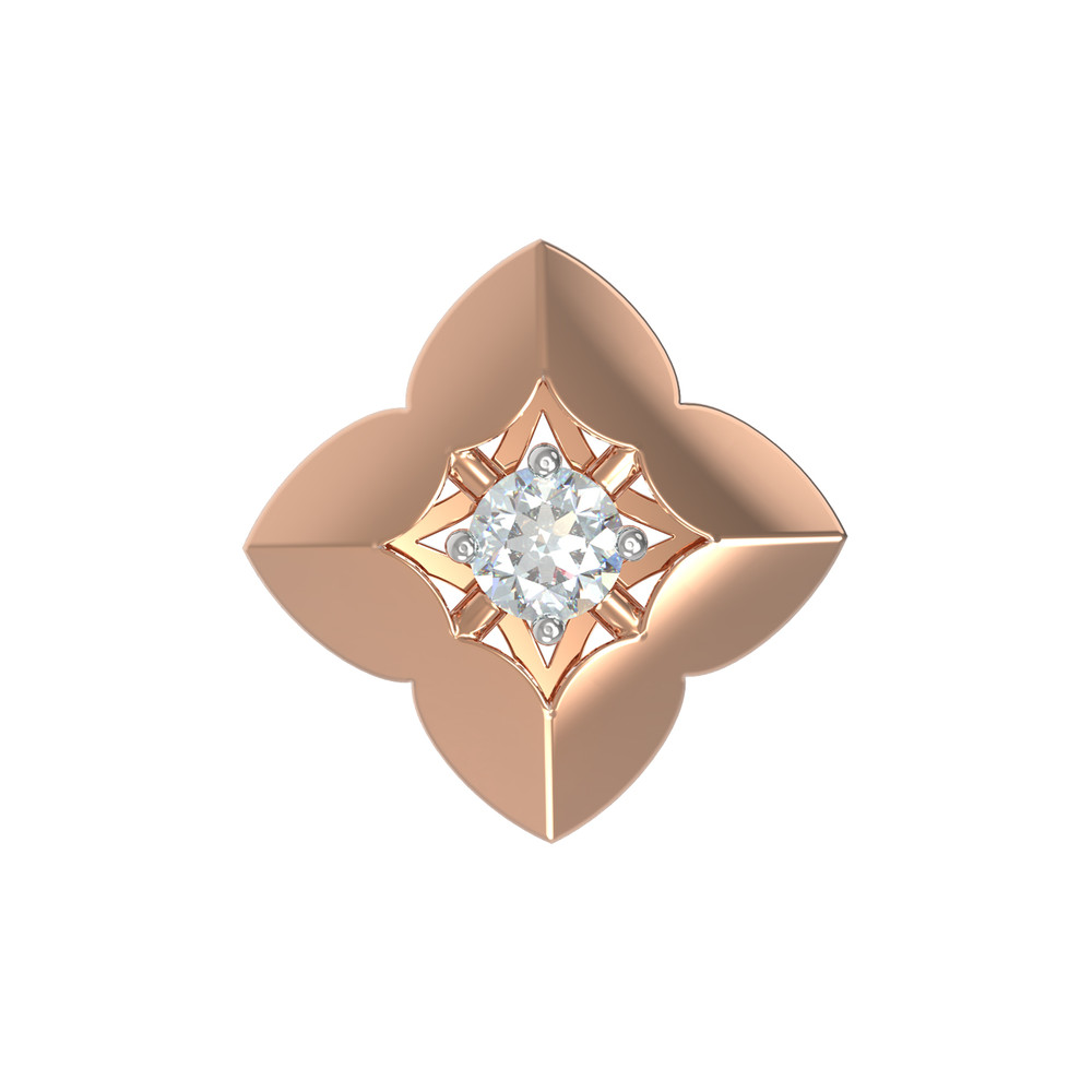 Подвеска из красного золота 585 пробы c бриллиантами