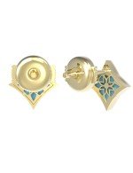 Серьги из лимонного золота c бирюзой