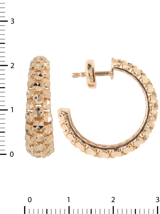 Серьги из красного золота 585 пробы