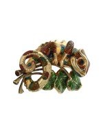 Подвеска из лимонного золота c эмалью и гранатом