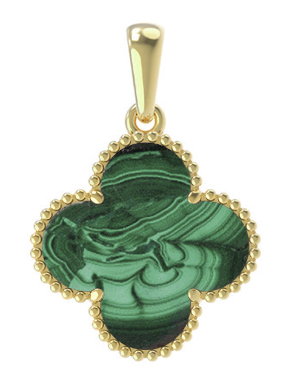 Подвеска из лимонного золота c малахитом