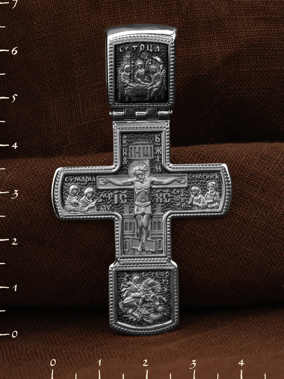 Крест из белого золота 585 пробы