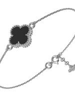 Браслет из белого золота c ониксом